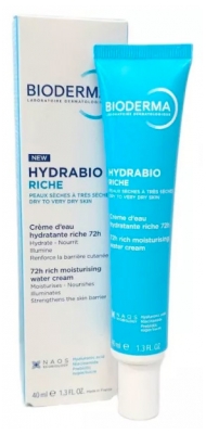 Bioderma Hydrabio Crème D'Eau Hydratante Riche 72H 40 ml