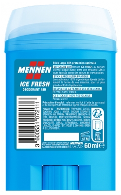 Mennen Déodorant Ice Fresh 24H Stick Large 60 ml