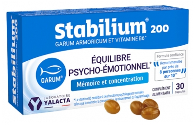 Laboratoire Yalacta Stabilium 200 Équilibre Psycho-Émotionnel 30 Capsules