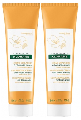 Klorane Enthaarungscreme mit Süßer Mandel 2 x 150 ml