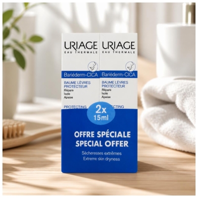 Uriage Bariéderm Cica Baume Lèvres Protecteur Lot de 2 x 15 ml