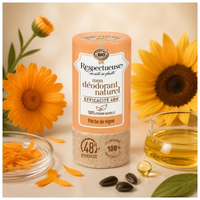 Respectueuse Mano Natūralus Deodorantas Vynuogių Persikas Bio 50 g