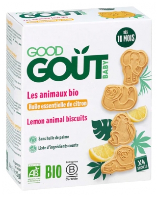 Good Goût Les Animaux à l'Huile Essentielle de Citron Dès 10 Mois Bio 80 g