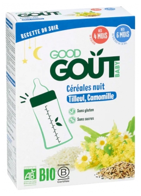Good Goût Céréales Nuit Tilleul Camomille Dès 4/6 Mois Bio 200 g
