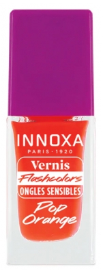 Innoxa Flashcolors Nagellak voor Gevoelige Nagels 8 ml - Kleur: Pop Oranje