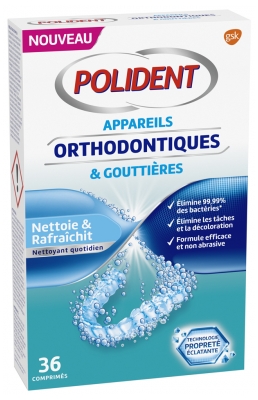 Polident Corega Appareils Orthodontiques & Gouttières 36 Comprimés