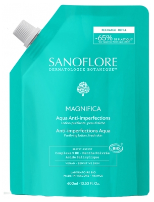 Sanoflore Aqua Magnifica Lotion Purifiante Anti-Imperfections Bio Recharge 400 ml