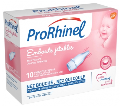 ProRhinel 10 Boquillas Desechables Suaves para Aspirador Nasal