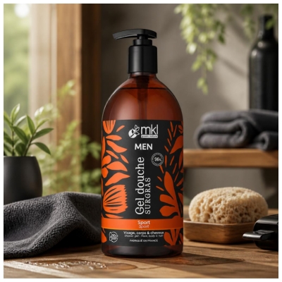 MKL Green Nature Men Gel Douche Surgras Sport 1 L