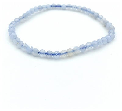 Natura Square Facetten Armband Chalcedon Blau