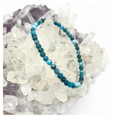 Natura Square Facetten Armband Blauer Apatit