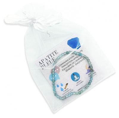 Natura Square Facetten Armband Blauer Apatit