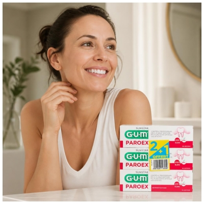 GUM Paroex Gel Dentifricio 3 x 75 ml