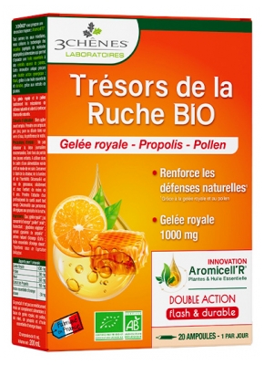 Les 3 Chênes Trésors de la Ruche Bio 20 Ampoules