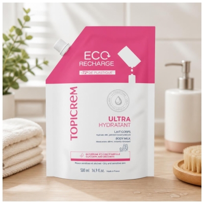 Topicrem Leite Corporal Ultra-Hidratante Eco-Recarga 500 ml
