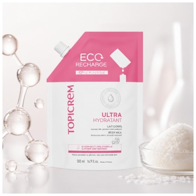 Topicrem Leite Corporal Ultra-Hidratante Eco-Recarga 500 ml