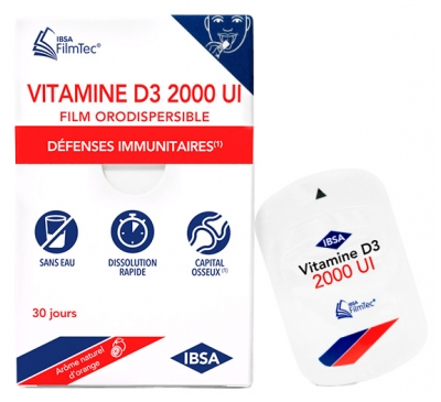 IBSA Vitamīns D3 2000 SV 30 Orodispersējamās plēvītes