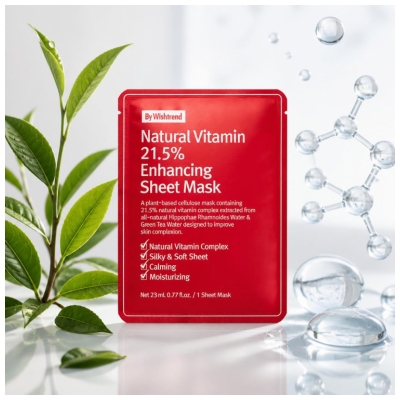 By Wishtrend Natūralių Vitaminų 21,5% Veido Kaukė 23 ml