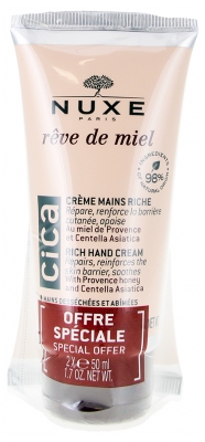 Nuxe Rêve de Miel Cica Crème Mains Riche Lot de 2 x 50 ml