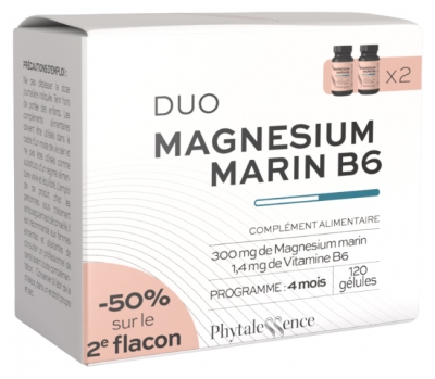 Phytalessence Marint Magnesium B6 Pakke med 2 x 60 Kapsler