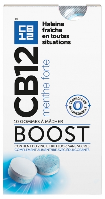 CB12 Boost Strong Mint 10 Gommes à Mâcher