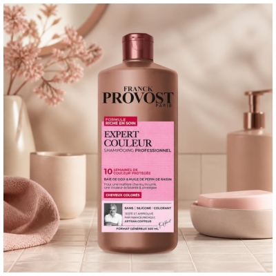 Franck Provost Expert Couleur Shampoing Professionnel Cheveux Colorés 500 ml