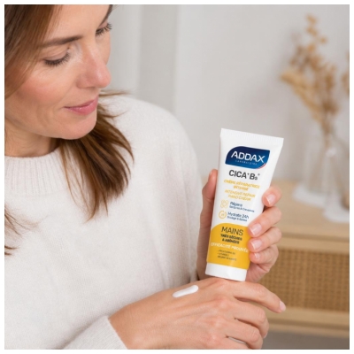 Addax Cica+ B5 Intensīvi Atjaunojošs Krēms Ļoti Sausām un Bojātām Rokām 50 ml