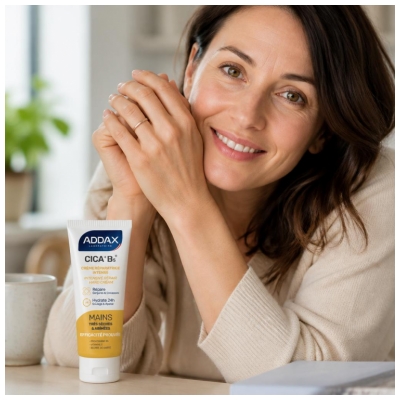 Addax Cica+ B5 Intensīvi Atjaunojošs Krēms Ļoti Sausām un Bojātām Rokām 50 ml