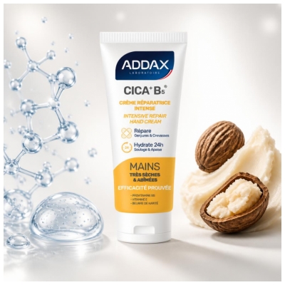 Addax Cica+ B5 Intensīvi Atjaunojošs Krēms Ļoti Sausām un Bojātām Rokām 50 ml