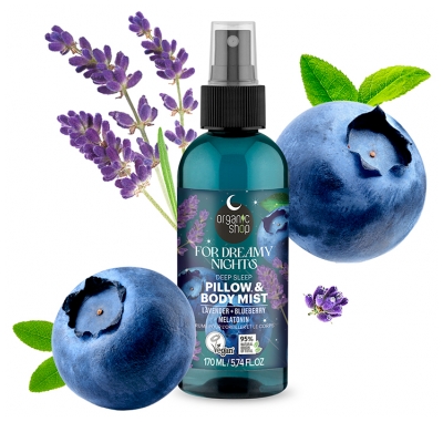 Organic Shop Dimma för Kudde och Kropp Lavendel Blåbär & Melatonin 170 ml