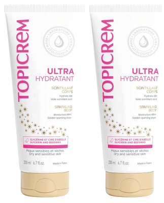 Topicrem Ultra-Hydratant Scintillant Corps Lot de 2 x 200 ml
