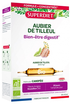Superdiet Tilia Tilie Confort Digestiv Bio 20 Fiole