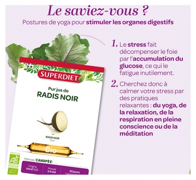 Superdiet Pur Jus Radis Noir Bio 20 Ampoules
