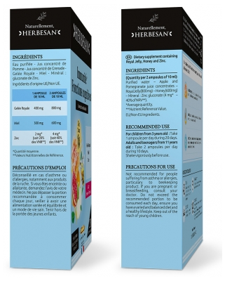 Herbesan Immunité Fonctions Cognitives 20 Ampoules