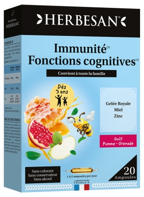 Herbesan Immunité Fonctions Cognitives 20 Ampoules