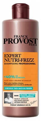 Franck Provost Champú Profesional Expert Nutri-Frizz Para Cabellos muy Secos o Rizados 400 ml