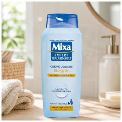 Mixa Sprchový krém s vysokým obsahem tuků Bambucké máslo 400 ml