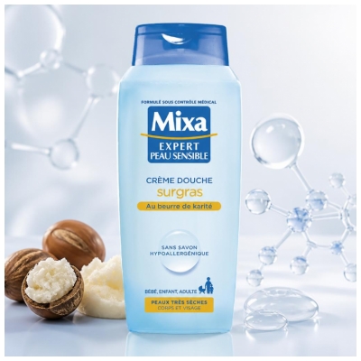 Mixa Sprchový krém s vysokým obsahem tuků Bambucké máslo 400 ml