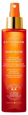 Institut Esthederm Adaptasun Huile Solaire Hydra-Protectrice Corps et Cheveux Spray 150 ml