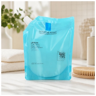La Roche-Posay Lipikar Surgras Anti-džiūvimo Prausimosi Kremas Eco-papildymas 400 ml