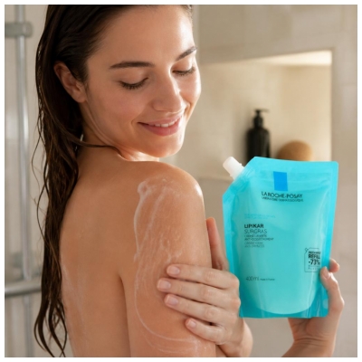 La Roche-Posay Lipikar Surgras Anti-džiūvimo Prausimosi Kremas Eco-papildymas 400 ml