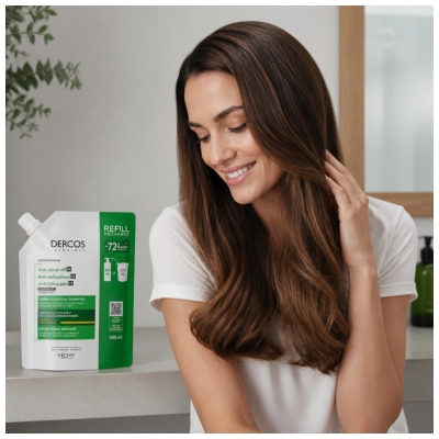 Vichy Dercos DS Anti-Dandruff Treatment Shampoo for Dry Hair Eco Refill 390 ml