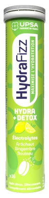 UPSA Hydrafizz Hydra+Détox 16 Comprimés Effervescents