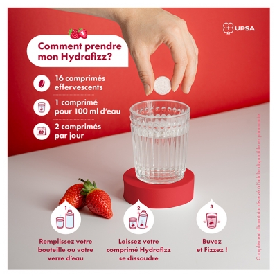 UPSA Hydrafizz Hydra 16 Comprimés Effervescents