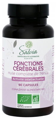Salvia Nutrition Ekologiskt Perillakärnolja Hjärnfunktion 90 Kapslar