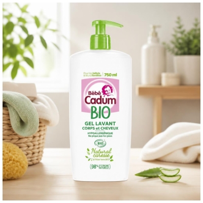 Cadum Bébé Cadum Pesugeeli Natural Caresse Bio 750 ml