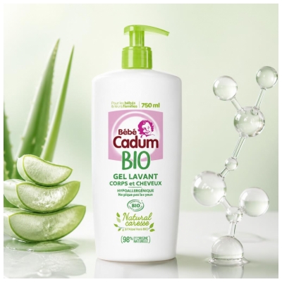 Cadum Bébé Cadum Pesugeeli Natural Caresse Bio 750 ml