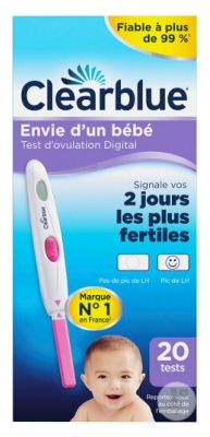 Clearblue Test d'Ovulation Digital 2 Jours 20 Unités