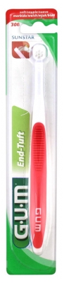 GUM Monotouffe Brosse à Dents 308 - Couleur : Rouge