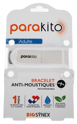 Parakito Oplaadbare Muggenarmband Voor Volwassenen - Modellen: Kleur Wit